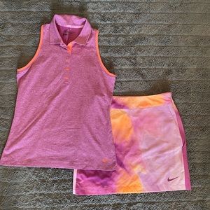Women Nike Golf Top/Skirt Set